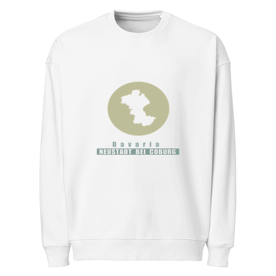 Personalisierbares Neustadt bei Coburg Sweatshirt – Minimal Moon Design – Weiß für Neustadt bei Coburg
