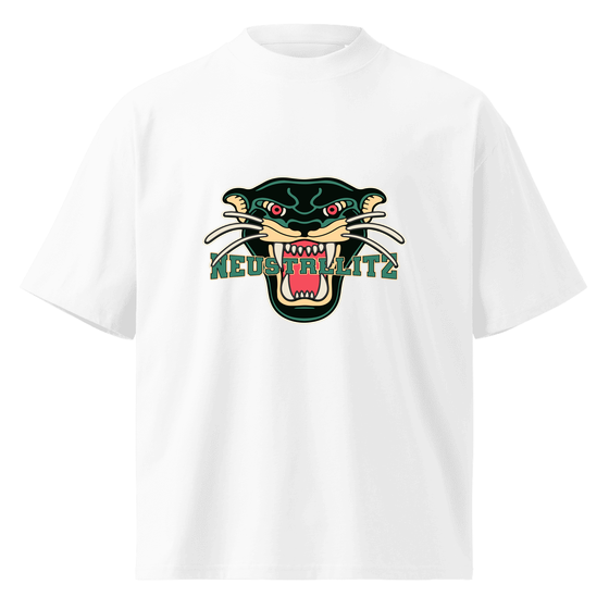 Personalisierbares Neustrelitz T-Shirt – Panther Design – Weiß für Neustrelitz