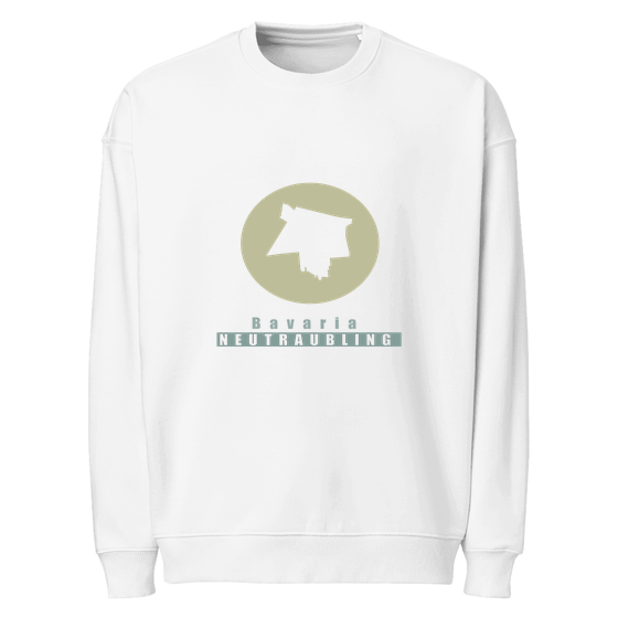 Personalisierbares Neutraubling Sweatshirt – Minimal Moon Design – Weiß für Neutraubling