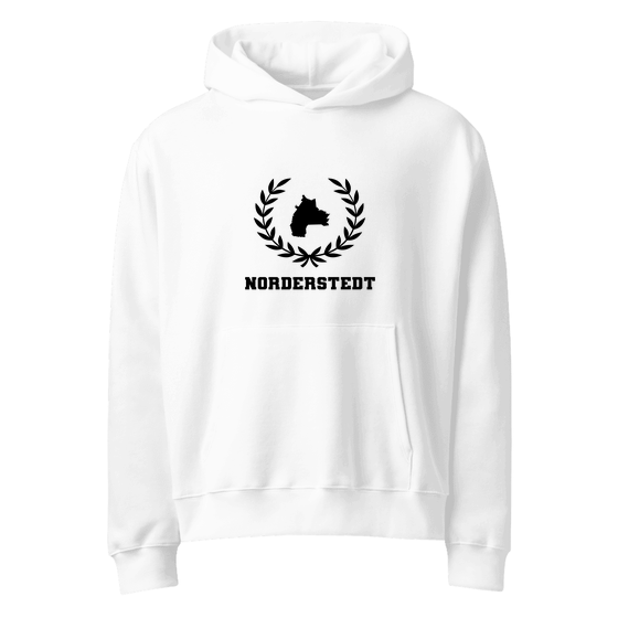 Personalisierbarer Norderstedt Hoodie – Laurel Boundary Design – Weiß für Norderstedt