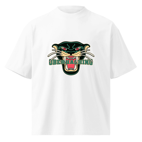Personalisierbares Oberhaching T-Shirt – Panther Design – Weiß für Oberhaching