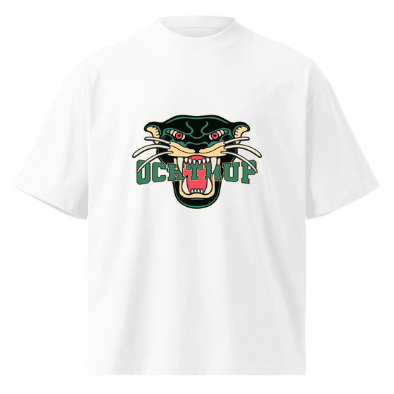 Personalisierbares Ochtrup T-Shirt – Panther Design – Weiß für Ochtrup