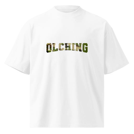 Personalisierbares Olching T-Shirt – Camouflage Design – Weiß für Olching