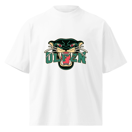 Personalisierbares Olfen T-Shirt – Panther Design – Weiß für Olfen