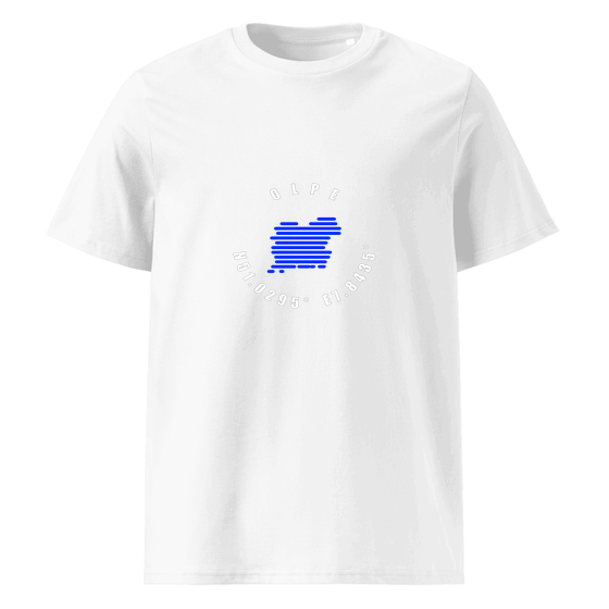 Personalisierbares Olpe T-Shirt – Minimal Coordinates Design – Weiß für Olpe