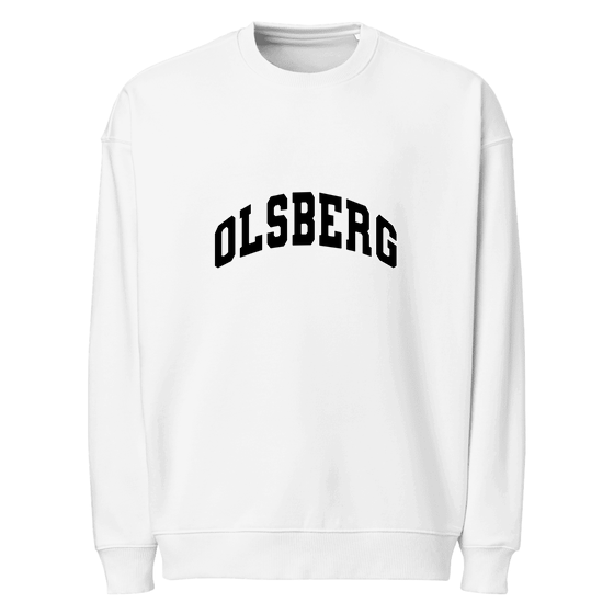 Personalisierbares Olsberg Sweatshirt – Varsity3 Design – Weiß für Olsberg