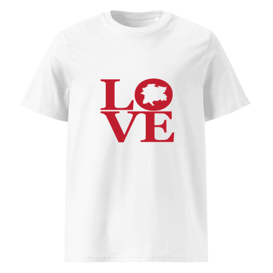 Personalisierbares Oschatz T-Shirt – Love Design – Weiß für Oschatz
