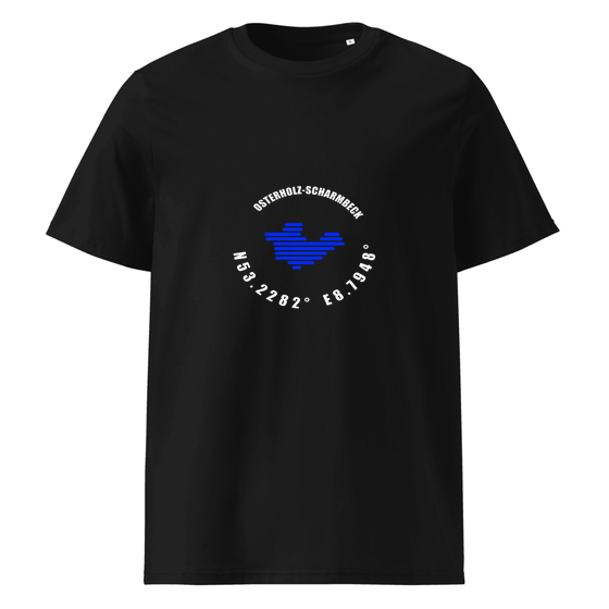 Personalisierbares Osterholz-Scharmbeck T-Shirt – Minimal Coordinates Design – Schwarz für Osterholz-Scharmbeck