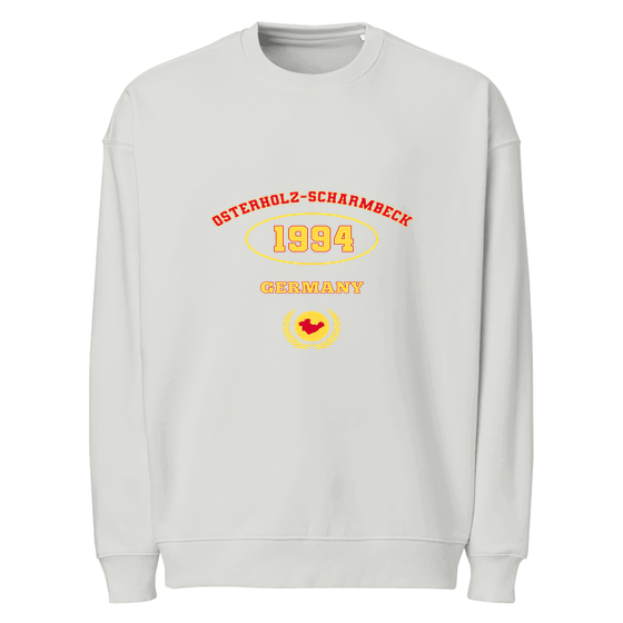 Personalisierbares Osterholz-Scharmbeck Sweatshirt – University 1994 Design – Heather Grau für Osterholz-Scharmbeck