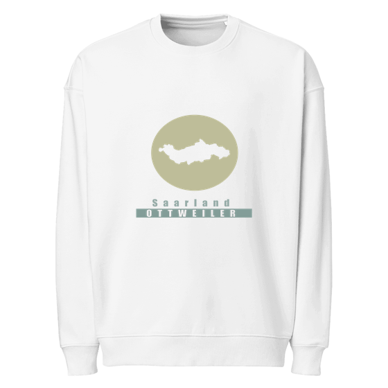 Personalisierbares Ottweiler Sweatshirt – Minimal Moon Design – Weiß für Ottweiler
