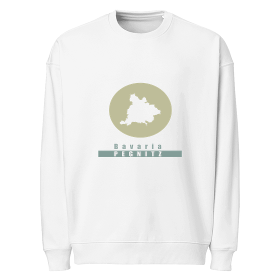 Personalisierbares Pegnitz Sweatshirt – Minimal Moon Design – Weiß für Pegnitz