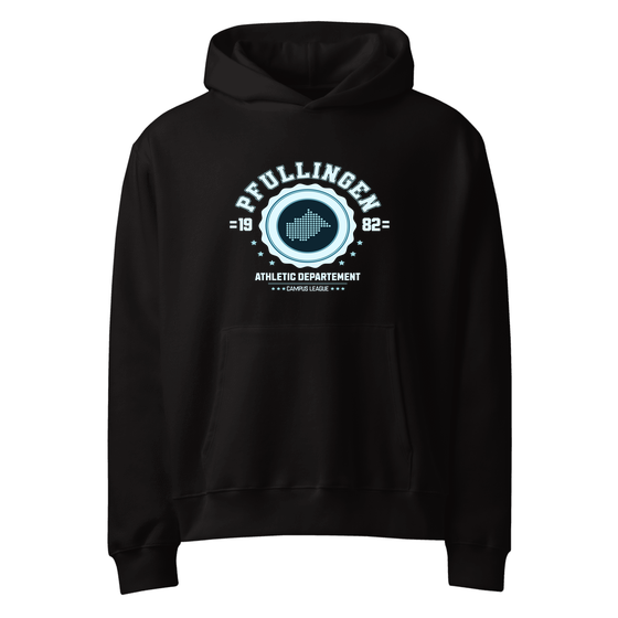 Personalisierbarer Pfullingen Hoodie – Varsity Hero Design – Schwarz für Pfullingen