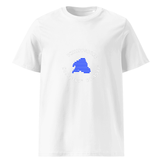 Personalisierbares Philippsburg T-Shirt – Minimal Coordinates Design – Weiß für Philippsburg