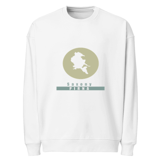 Personalisierbares Pirna Sweatshirt – Minimal Moon Design – Weiß für Pirna