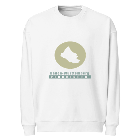 Personalisierbares Plochingen Sweatshirt – Minimal Moon Design – Weiß für Plochingen