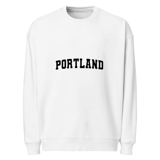 Portland Sweatshirt with Varsity3 design (Weiß)