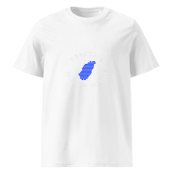 Personalisierbares Puchheim T-Shirt – Minimal Coordinates Design – Weiß für Puchheim