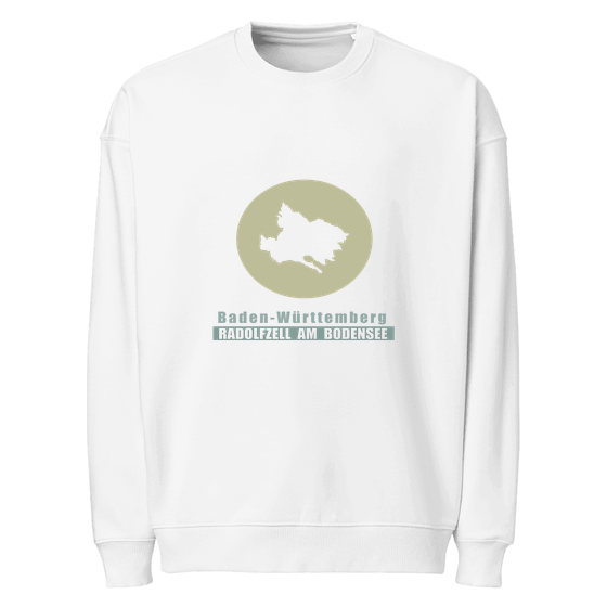 Personalisierbares Radolfzell am Bodensee Sweatshirt – Minimal Moon Design – Weiß für Radolfzell am Bodensee