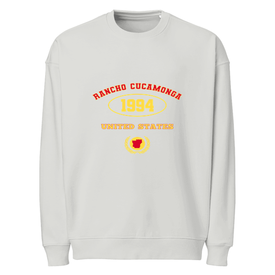 Rancho Cucamonga Sweatshirt with University 1994 design (Heather Grau)