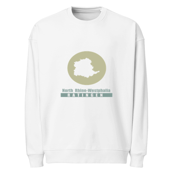 Personalisierbares Ratingen Sweatshirt – Minimal Moon Design – Weiß für Ratingen