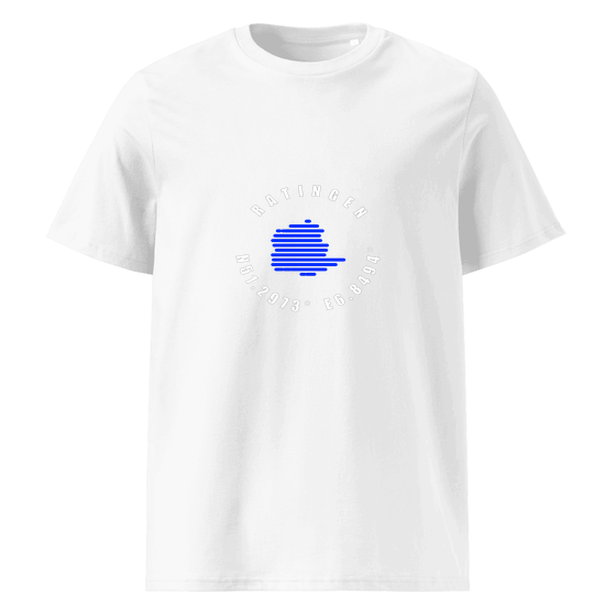 Personalisierbares Ratingen T-Shirt – Minimal Coordinates Design – Weiß für Ratingen