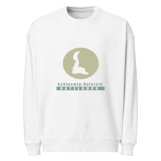 Personalisierbares Ratzeburg Sweatshirt – Minimal Moon Design – Weiß für Ratzeburg