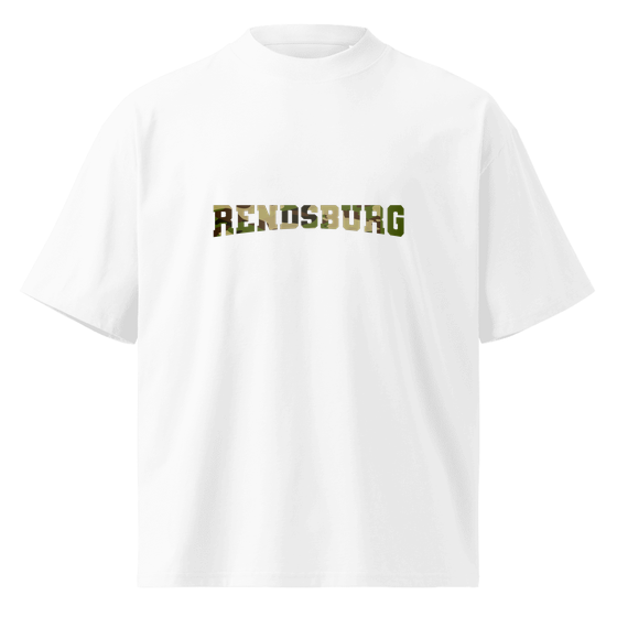 Personalisierbares Rendsburg T-Shirt – Camouflage Design – Weiß für Rendsburg