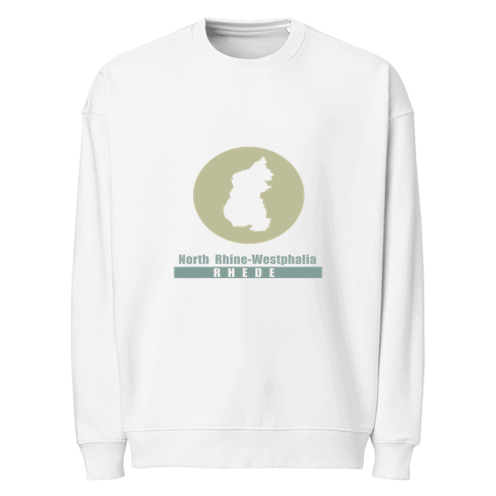 Personalisierbares Rhede Sweatshirt – Minimal Moon Design – Weiß für Rhede