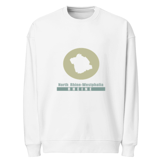 Personalisierbares Rheine Sweatshirt – Minimal Moon Design – Weiß für Rheine