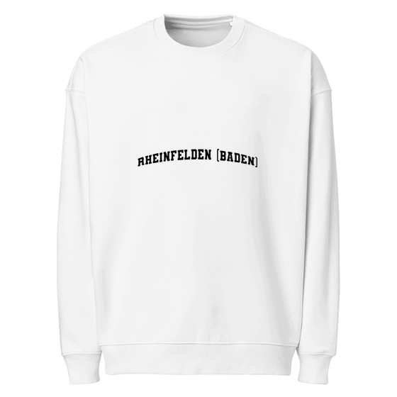 Personalisierbares Rheinfelden (Baden) Sweatshirt – Varsity3 Design – Weiß für Rheinfelden (Baden)