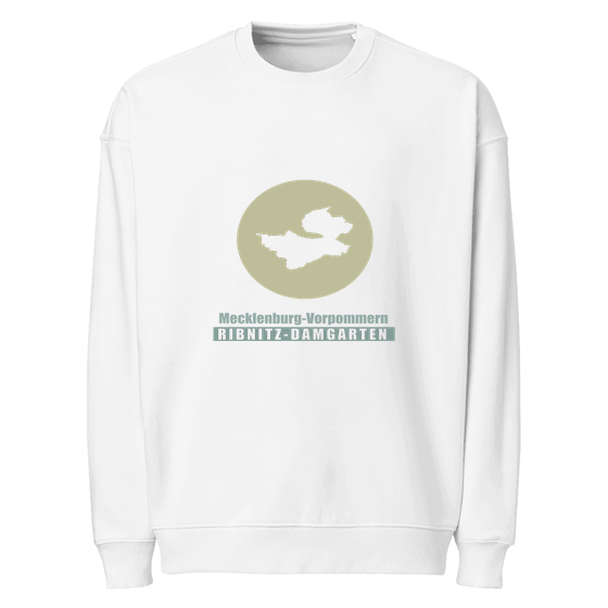 Personalisierbares Ribnitz-Damgarten Sweatshirt – Minimal Moon Design – Weiß für Ribnitz-Damgarten