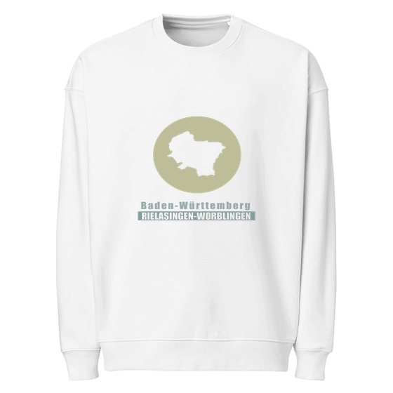 Personalisierbares Rielasingen-Worblingen Sweatshirt – Minimal Moon Design – Weiß für Rielasingen-Worblingen