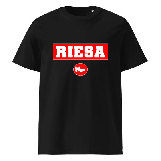 Personalisierbares Riesa T-Shirt – Signal14 Design – Schwarz für Riesa