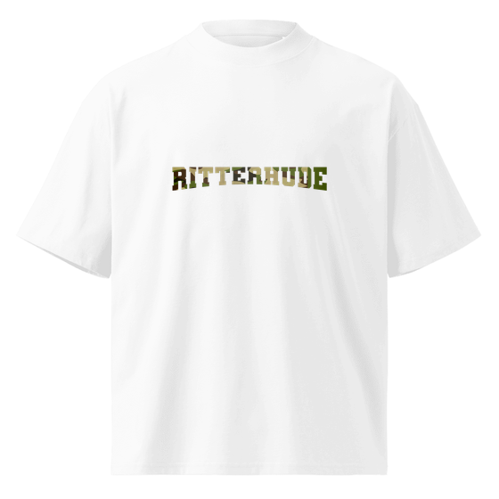 Personalisierbares Ritterhude T-Shirt – Camouflage Design – Weiß für Ritterhude
