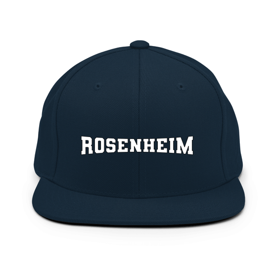 Personalisierbare Rosenheim Cap – Varsity4 Design – Dunkles Navy für Rosenheim