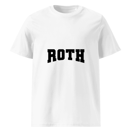 Personalisierbares Roth T-Shirt – Varsity17 Design – Weiß für Roth