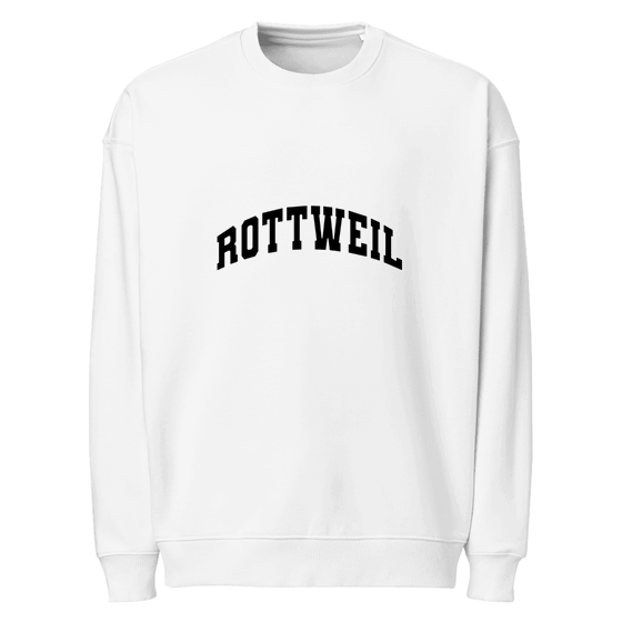Personalisierbares Rottweil Sweatshirt – Varsity3 Design – Weiß für Rottweil