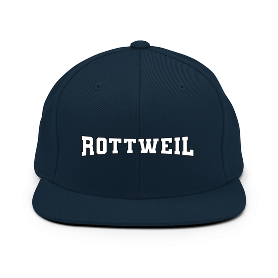 Personalisierbare Rottweil Cap – Varsity4 Design – Dunkles Navy für Rottweil