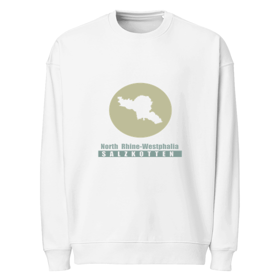Personalisierbares Salzkotten Sweatshirt – Minimal Moon Design – Weiß für Salzkotten