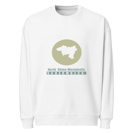 Personalisierbares Schermbeck Sweatshirt – Minimal Moon Design – Weiß für Schermbeck