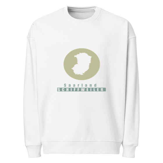 Personalisierbares Schiffweiler Sweatshirt – Minimal Moon Design – Weiß für Schiffweiler