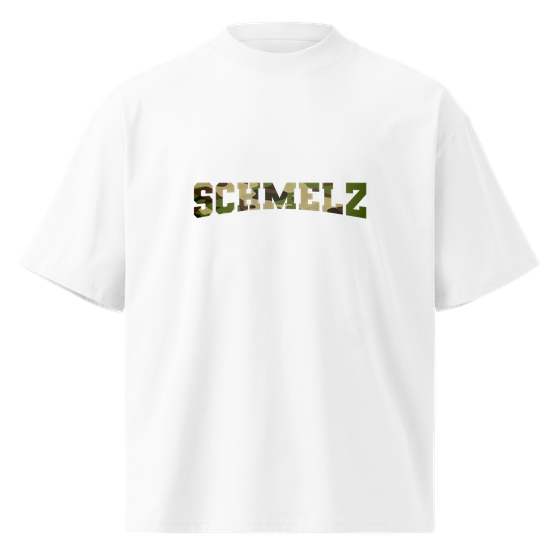 Personalisierbares Schmelz T-Shirt – Camouflage Design – Weiß für Schmelz