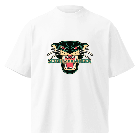 Personalisierbares Schneverdingen T-Shirt – Panther Design – Weiß für Schneverdingen