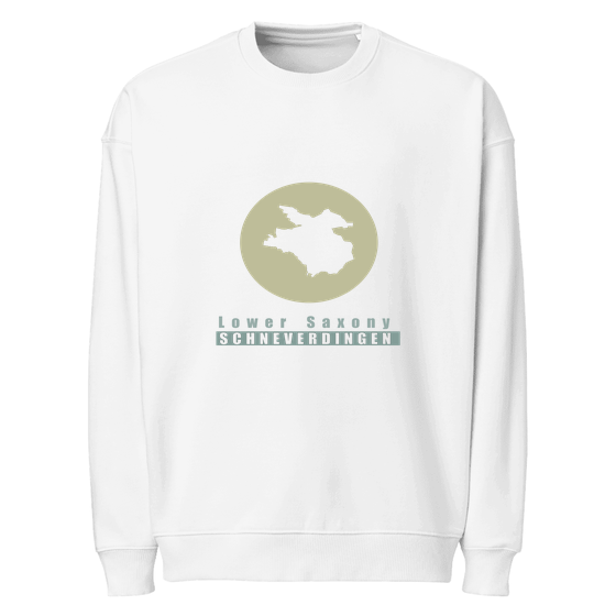 Personalisierbares Schneverdingen Sweatshirt – Minimal Moon Design – Weiß für Schneverdingen