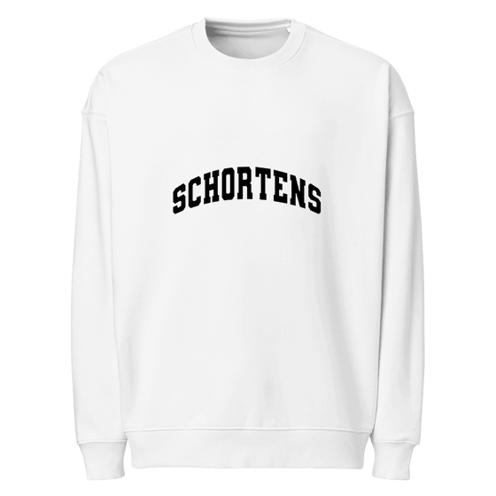 Personalisierbares Schortens Sweatshirt – Varsity3 Design – Weiß für Schortens