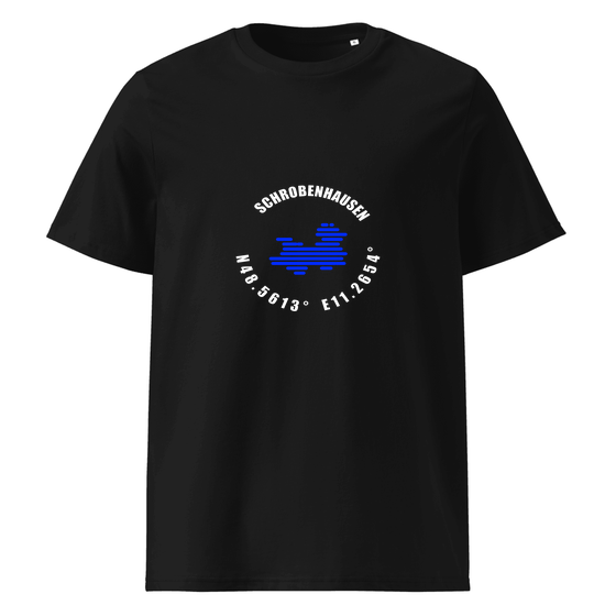 Personalisierbares Schrobenhausen T-Shirt – Minimal Coordinates Design – Schwarz für Schrobenhausen