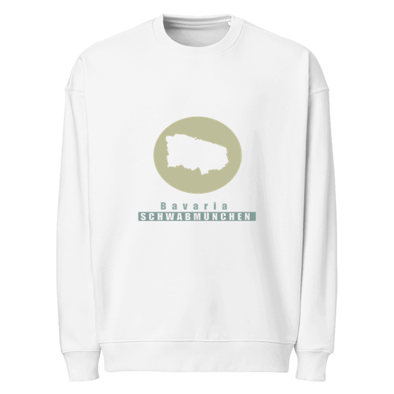 Personalisierbares Schwabmünchen Sweatshirt – Minimal Moon Design – Weiß für Schwabmünchen