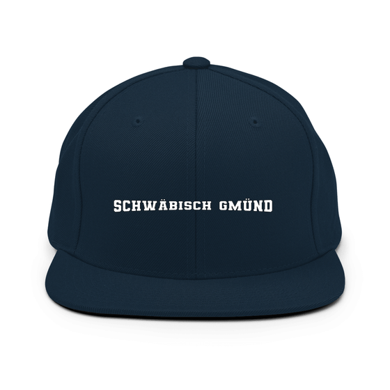 Personalisierbare Schwäbisch Gmünd Cap – Varsity4 Design – Dunkles Navy für Schwäbisch Gmünd