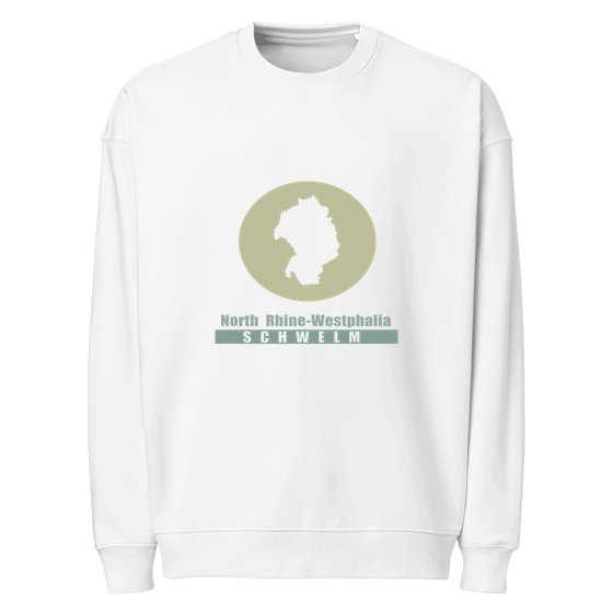 Personalisierbares Schwelm Sweatshirt – Minimal Moon Design – Weiß für Schwelm