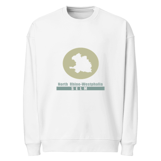 Personalisierbares Selm Sweatshirt – Minimal Moon Design – Weiß für Selm